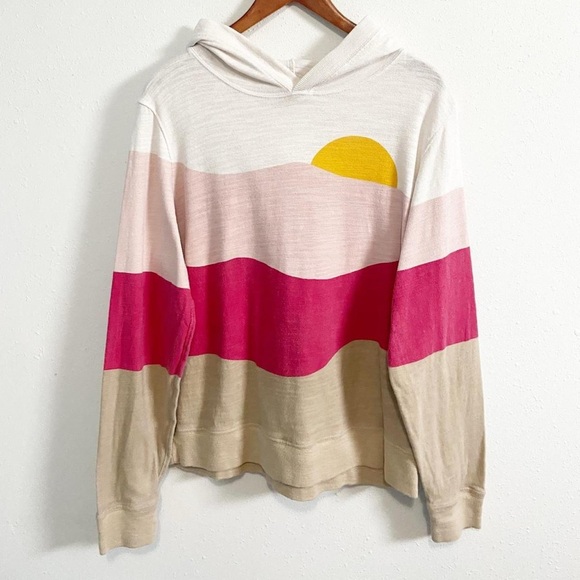 Faherty Sunset Stripe Organic Cotton
Hoodie In Azores - Picture 2 of 7